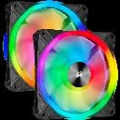 Corsair iCUE QL140 Addressable RGB PWM Fans -140mm - Dual Pack