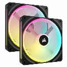 Corsair iCUE LINK QX140 14cm PWM RGB Case Fans (2 Pack)