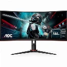 AOC CU34G2X/BK 34" WQHD 1ms VGA / HDMI / Display Port Freesync Height Adjustable Curved Monitor