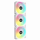 CORSAIR QX120 RGB 120MM FAN WHT 3PK 