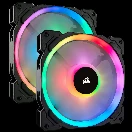 Corsair LL140 RGB 140mm Dual Light Loop RGB LED PWM Fan 2 Fan Pack with Lighting